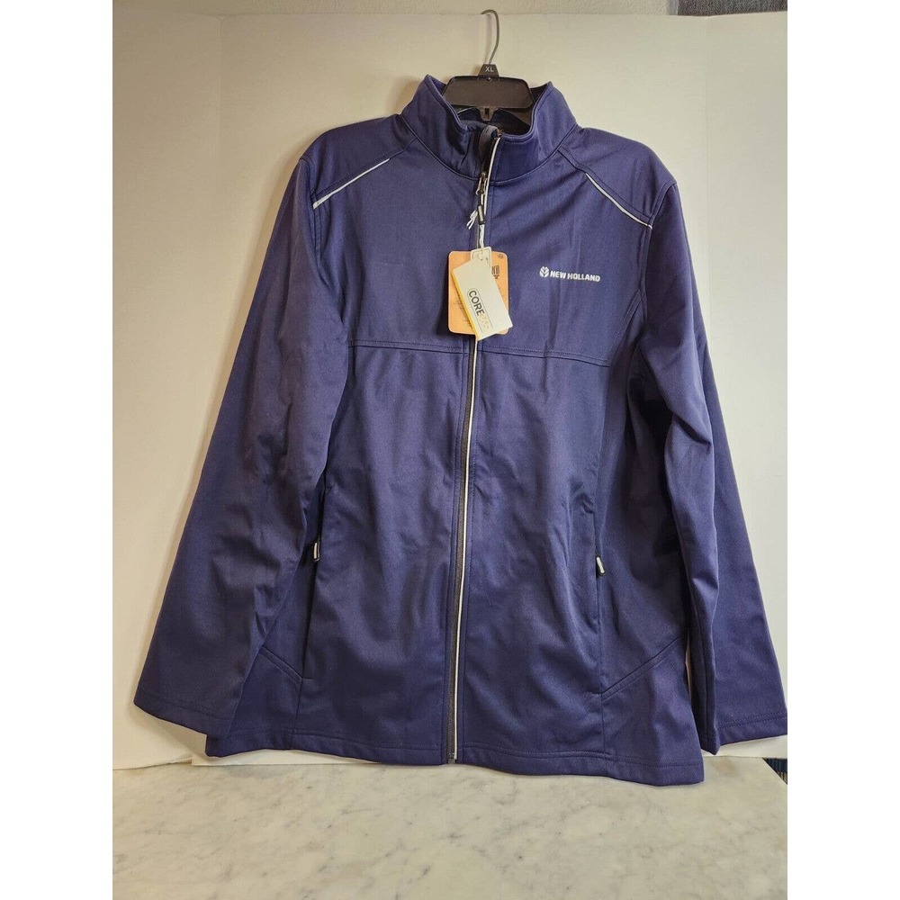 New Core 365 Windbreaker Adult L Blue Golf Reflective New Holland Country Casual
